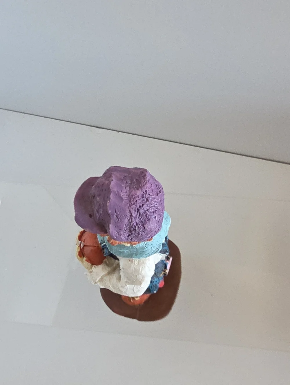 Vintage 1990's Little Boy Holding Football Polyresin 4.5